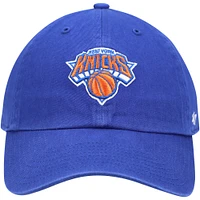 Men's '47 Blue New York Knicks Logo Clean Up Adjustable Hat