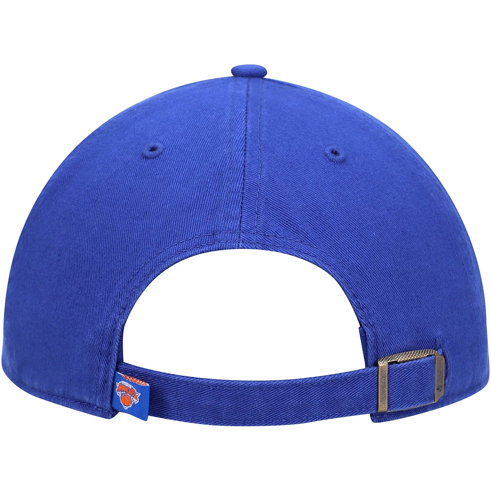 Casquette réglable '47 Blue New York Knicks Logo Clean Up pour homme