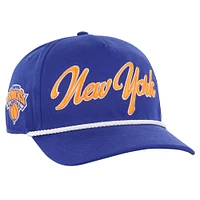 Men's '47  Blue New York Knicks Overhand Logo Hitch Adjustable Hat