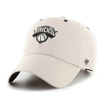 Men's '47 Cream New York Knicks Lunar Clean Up Adjustable Hat