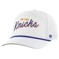 Men's '47 White New York Knicks Fairway Hitch brrr Adjustable Hat