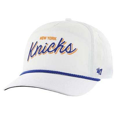 Men's '47 White New York Knicks Fairway Hitch brrr Adjustable Hat