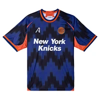 Men's Authmade x NBA Blue New York Knicks Soccer Kit Fashion Jersey