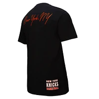 T-shirt noir de qualité supérieure pour homme la collection Black Out des New York Knicks