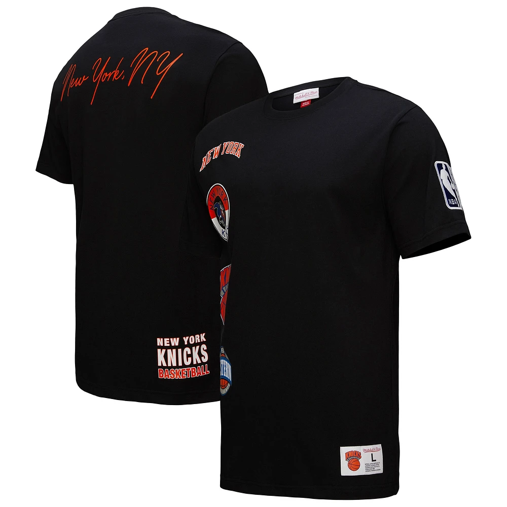 T-shirt noir de qualité supérieure pour homme la collection Black Out des New York Knicks