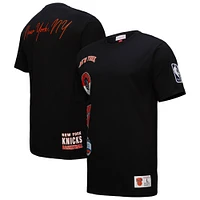 T-shirt noir de qualité supérieure pour homme la collection Black Out des New York Knicks