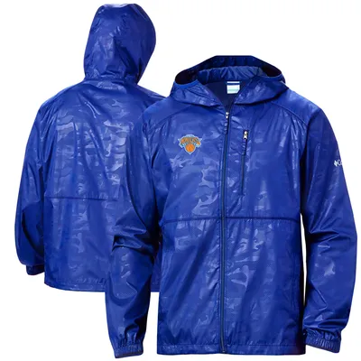 New York Knicks Columbia Camo Flash Forward Full-Zip Windbreaker Jacket - Blue