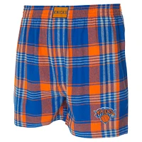 Boxer en flanelle bleu sport pour homme Concepts New York Knicks Region