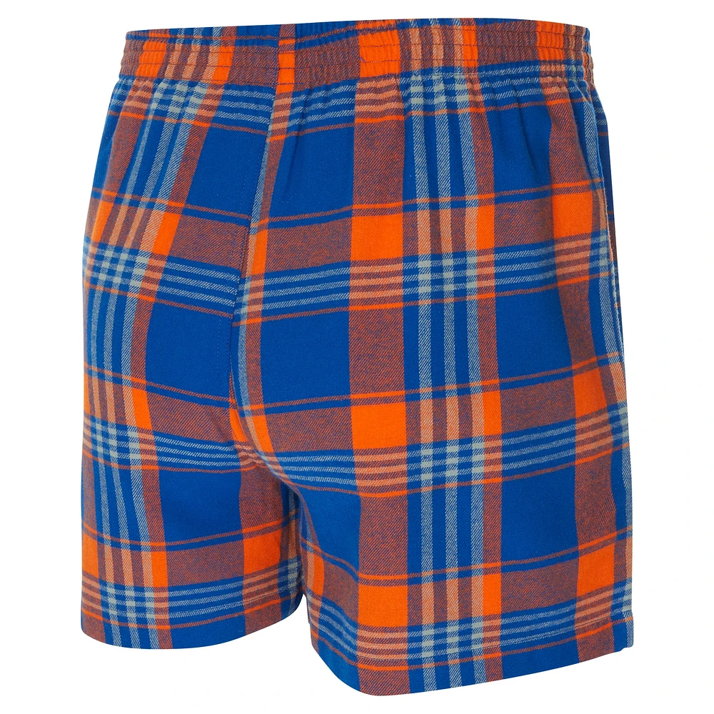 Men's Concepts Sport Blue New York Knicks Region Flannel Boxer Short