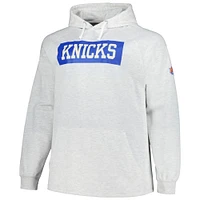 Fanatics Ash New York Knicks Big & Tall Raglan Tri-Blend Pull à capuche pour hommes