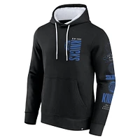 Men's Fanatics  Black New York Knicks Game Time Crossover Pullover Hoodie