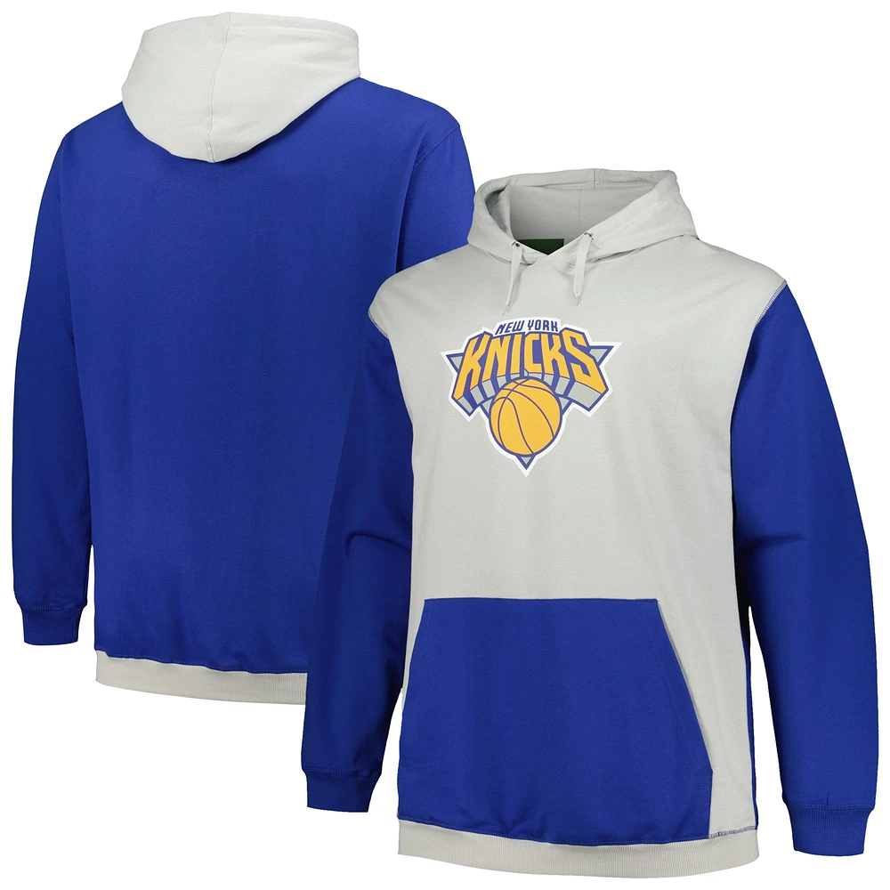 Sweat à capuche Fanatics bleu/argent pour hommes des New York Knicks Big & Tall Primary Arctic