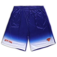 Men's Fanatics Blue New York Knicks Big & Tall Fadeaway Shorts