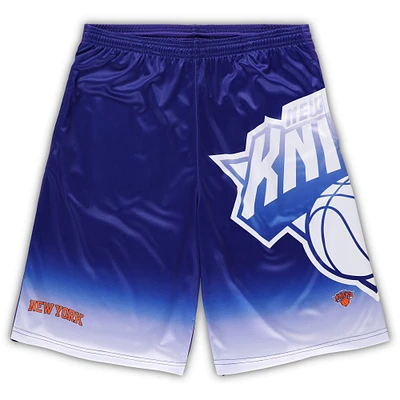 Short graphique bleu New York Knicks Fanatics pour hommes Big & Tall