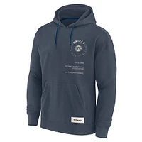 Sweat à capuche Premium pour homme Fanatics Blue New York Knicks Future Ground Info Elements