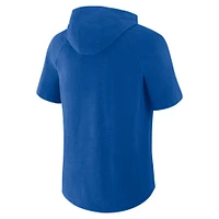 T-shirt à capuche raglan bleu fanatiques pour homme, New York Knicks, légende de la passe