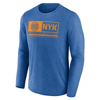 Men's Fanatics Blue New York Knicks Three-Point Play T-Shirt