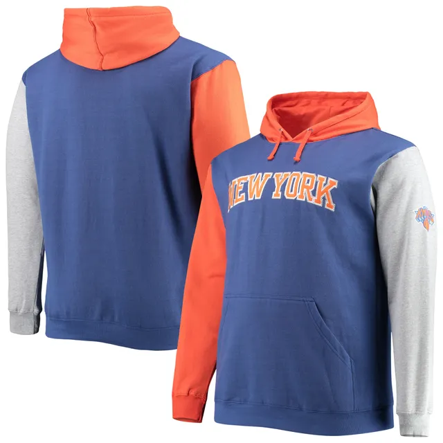 Men's New York Knicks Fanatics Branded Orange Big & Tall Primary Team Logo  Pullover Hoodie