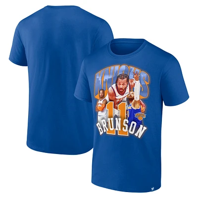 T-shirt bleu Fanatics Jalen Brunson Notorious 4.0 des New York Knicks pour homme