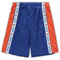 Short en maille à bande Big & Tall Fanatics Royal/Orange New York Knicks pour hommes