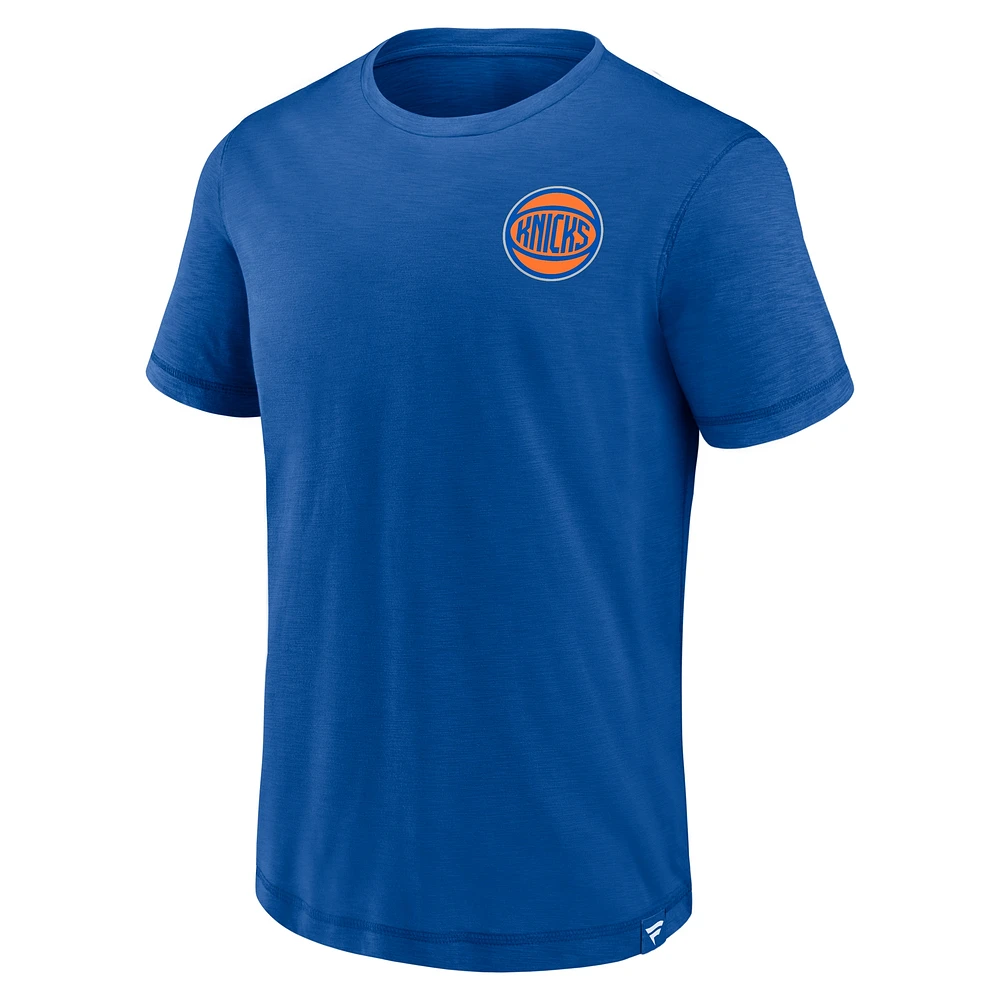 Men's Fanatics  Royal New York Knicks Slub Team T-Shirt