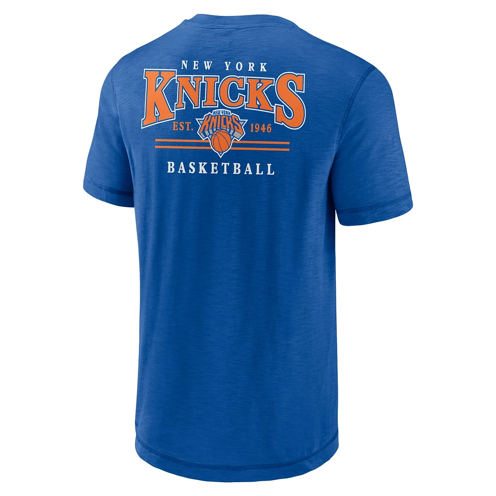 Men's Fanatics  Royal New York Knicks Slub Team T-Shirt