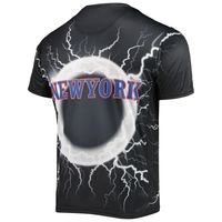 Men's FISLL Black New York Knicks Tornado Bolt T-Shirt