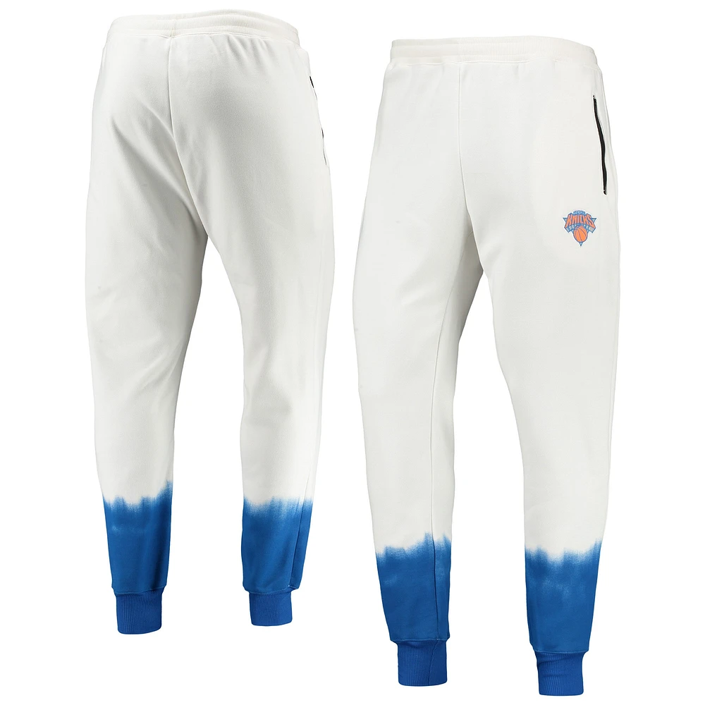 Pantalon de jogging FISSL Oatmeal New York Knicks Double Dribble Tie-Dye Fleece pour homme