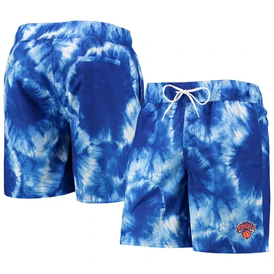 Men's G-III Sports by Carl Banks Blue New York Knicks Splash Volley Swim Shorts