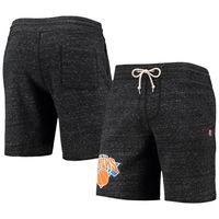 Men's Homage Charcoal New York Knicks Primary Logo Tri-Blend Sweat Shorts