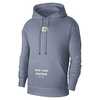 Sweat à capuche Jordan Brand New York Knicks Courtside Statement Edition gris pour homme