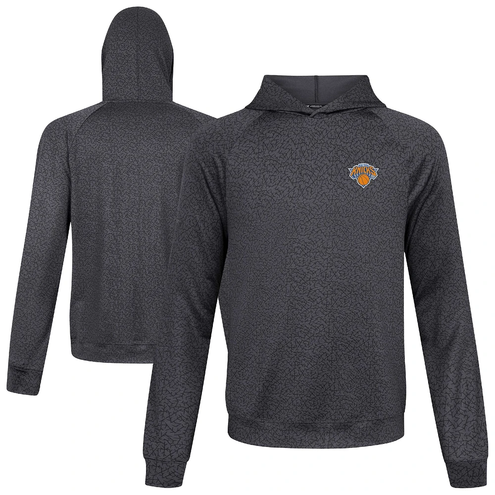 Sweat à capuche Challenger noir Levelwear pour homme des New York Knicks