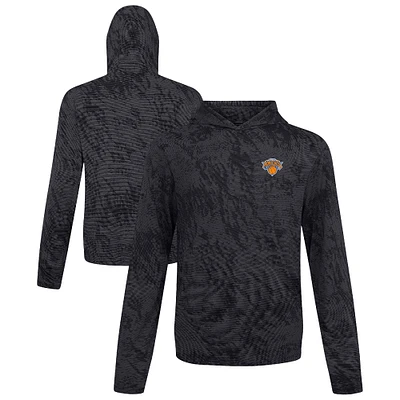 Men's Levelwear Black New York Knicks Platform Pullover Hoodie