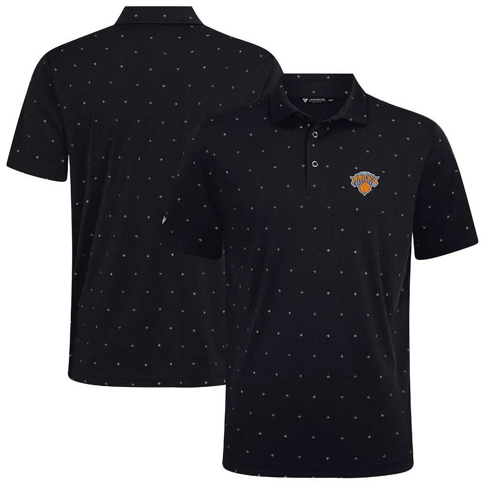 Men's Levelwear Black New York Knicks Vision Polo