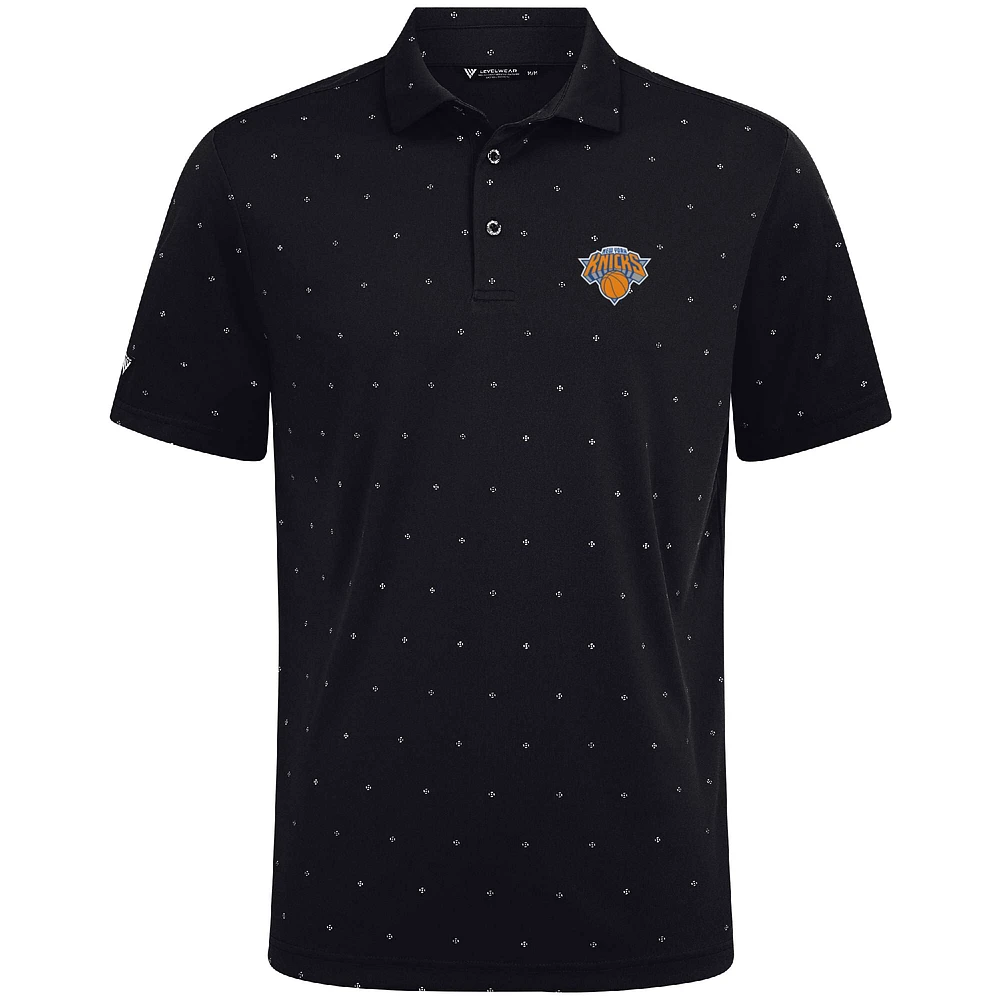 Men's Levelwear Black New York Knicks Vision Polo