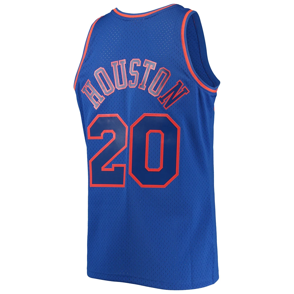 Maillot Mitchell & Ness Allan Houston bleu New York Knicks 1996/97 Throwback Dark Swingman pour hommes