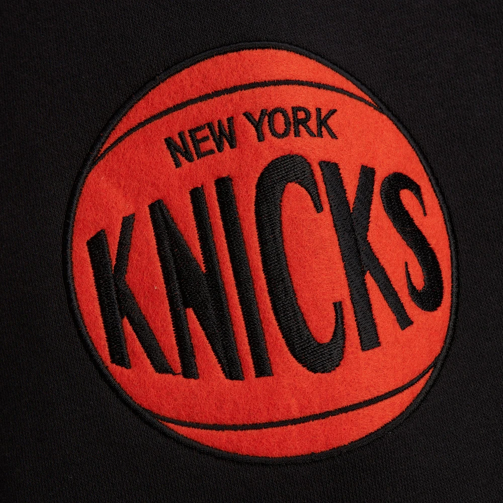 Sweat à capuche noir pour homme Mitchell & Ness New York Knicks Hardwood Classics Blackout Collection