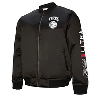 Men's Mitchell & Ness Black New York Knicks NBA x Michelob Ultra Hoops Hops Full-Zip Jacket