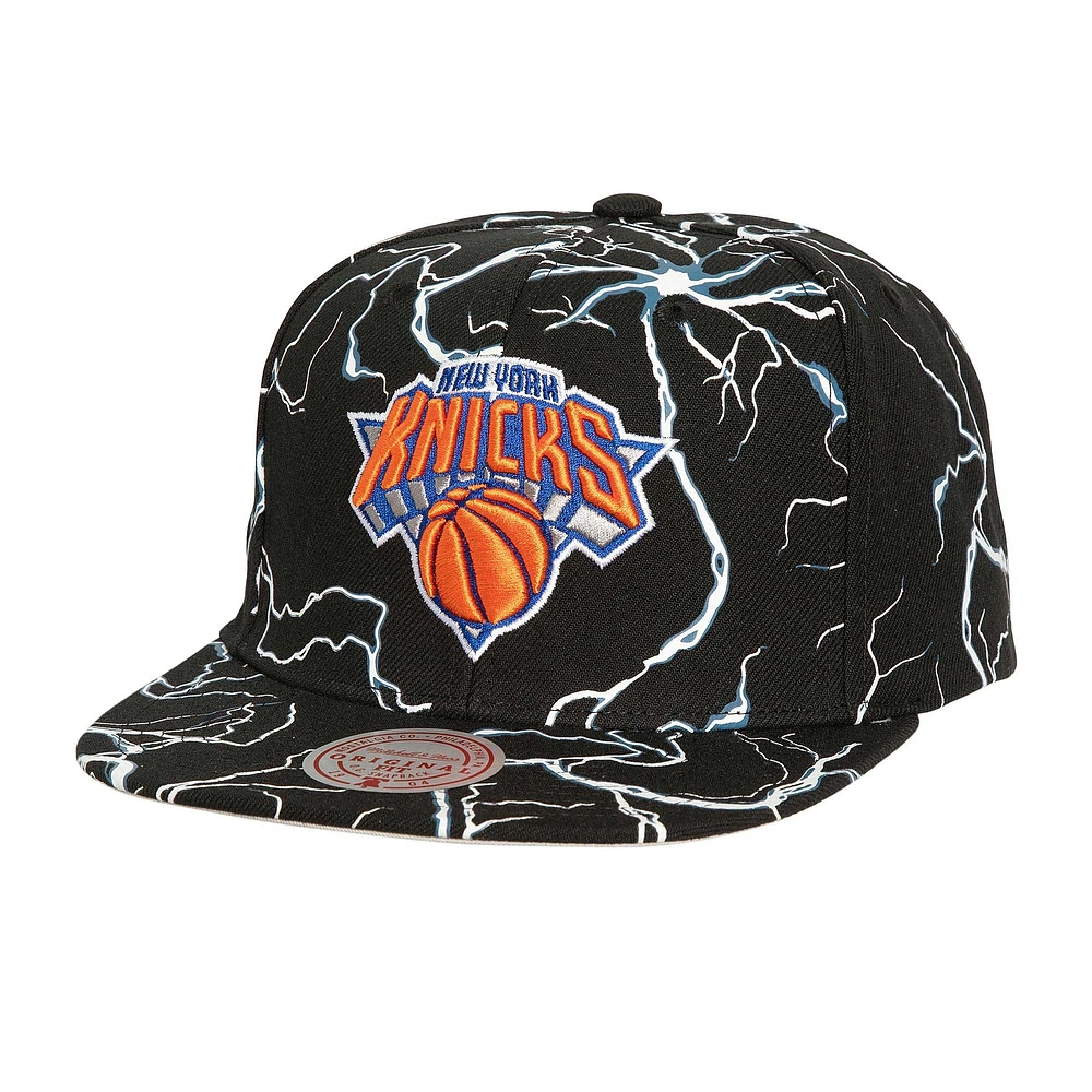 Casquette Snapback Storm Season noire Mitchell & Ness pour hommes des New York Knicks