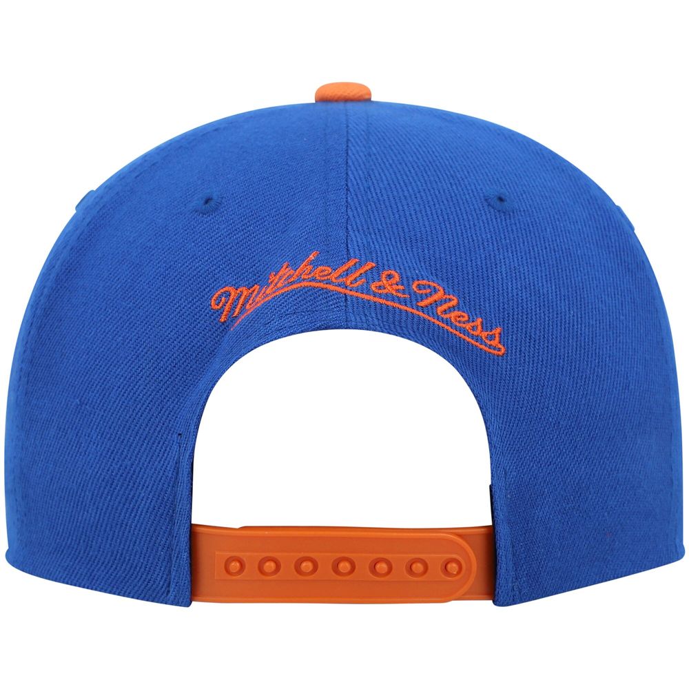 Men's Mitchell & Ness Blue/Orange New York Knicks Hardwood Classics Snapback Hat