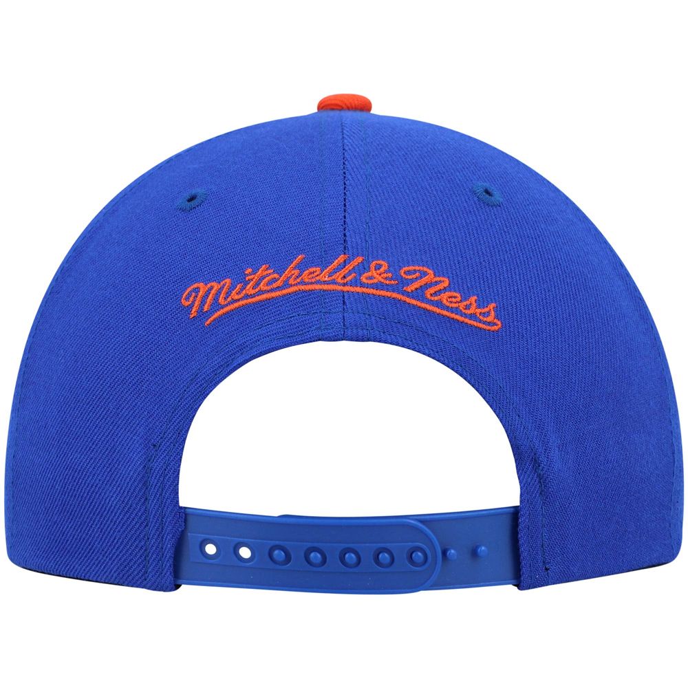 Men's Mitchell & Ness Blue/Orange New York Knicks Hardwood Classics Team Two-Tone 2.0 Snapback Hat