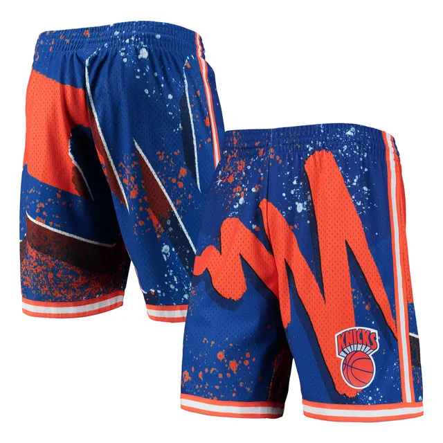 Men's Mitchell & Ness x Uninterrupted Blue/White New York Knicks Hardwood Classics Swingman Shorts