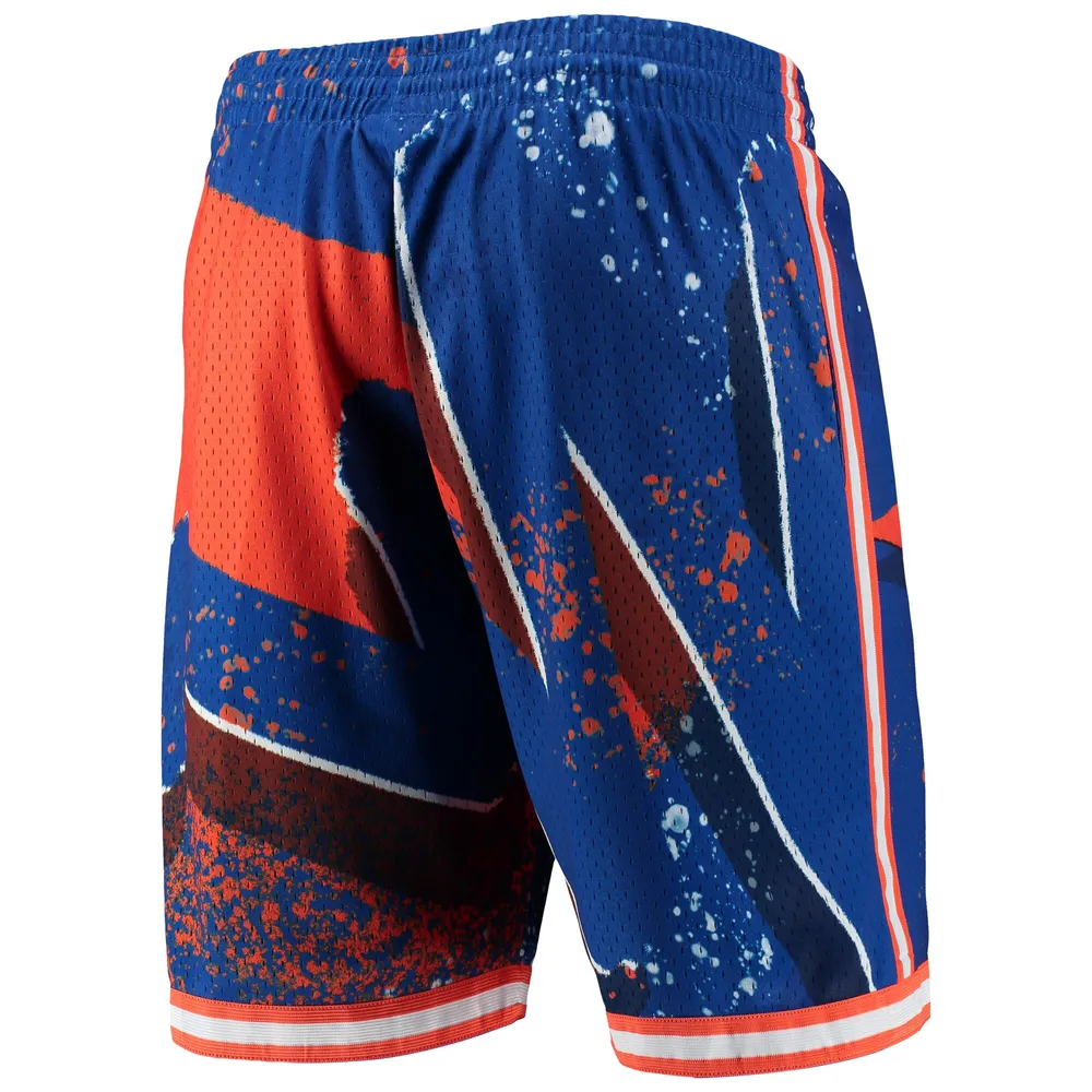 Short bleu Mitchell & Ness New York Knicks Hardwood Classics 1991 Hyper Hoops Swingman pour hommes