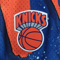 Men's Mitchell & Ness Blue New York Knicks Hardwood Classics 1991 Hyper Hoops Swingman Shorts