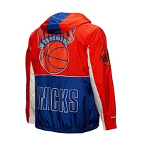 Men's Mitchell & Ness Blue New York Knicks Hardwood Classics Big Shot Premium Full-Zip Windbreaker Jacket