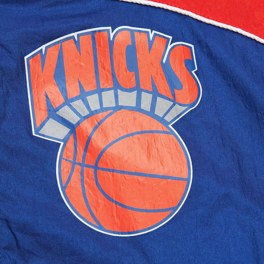 Veste coupe-vent entièrement zippée blanche pour homme Mitchell & Ness New York Knicks Hardwood Classics Big Shot Premium