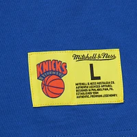 Men's Mitchell & Ness Blue New York Knicks Hardwood Classics Neon Nights Premium T-Shirt