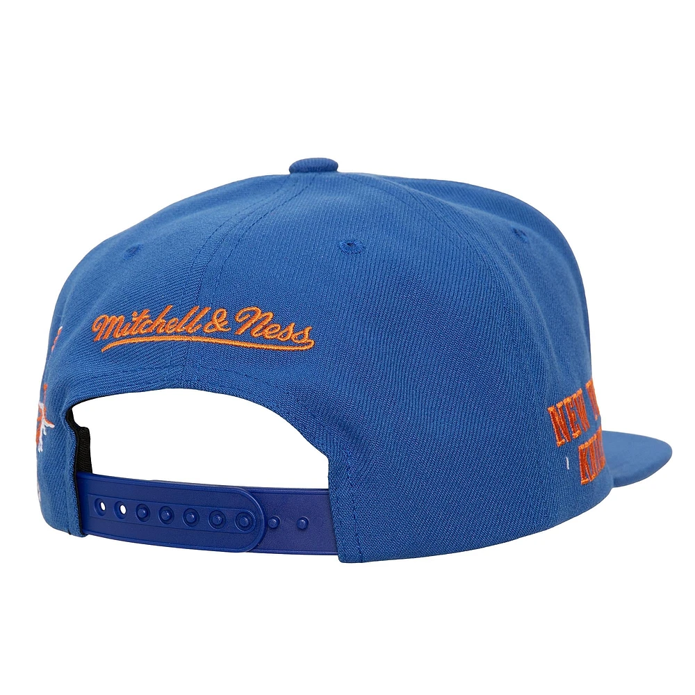 Casquette snapback Starlight bleue pour homme Mitchell & Ness New York Knicks