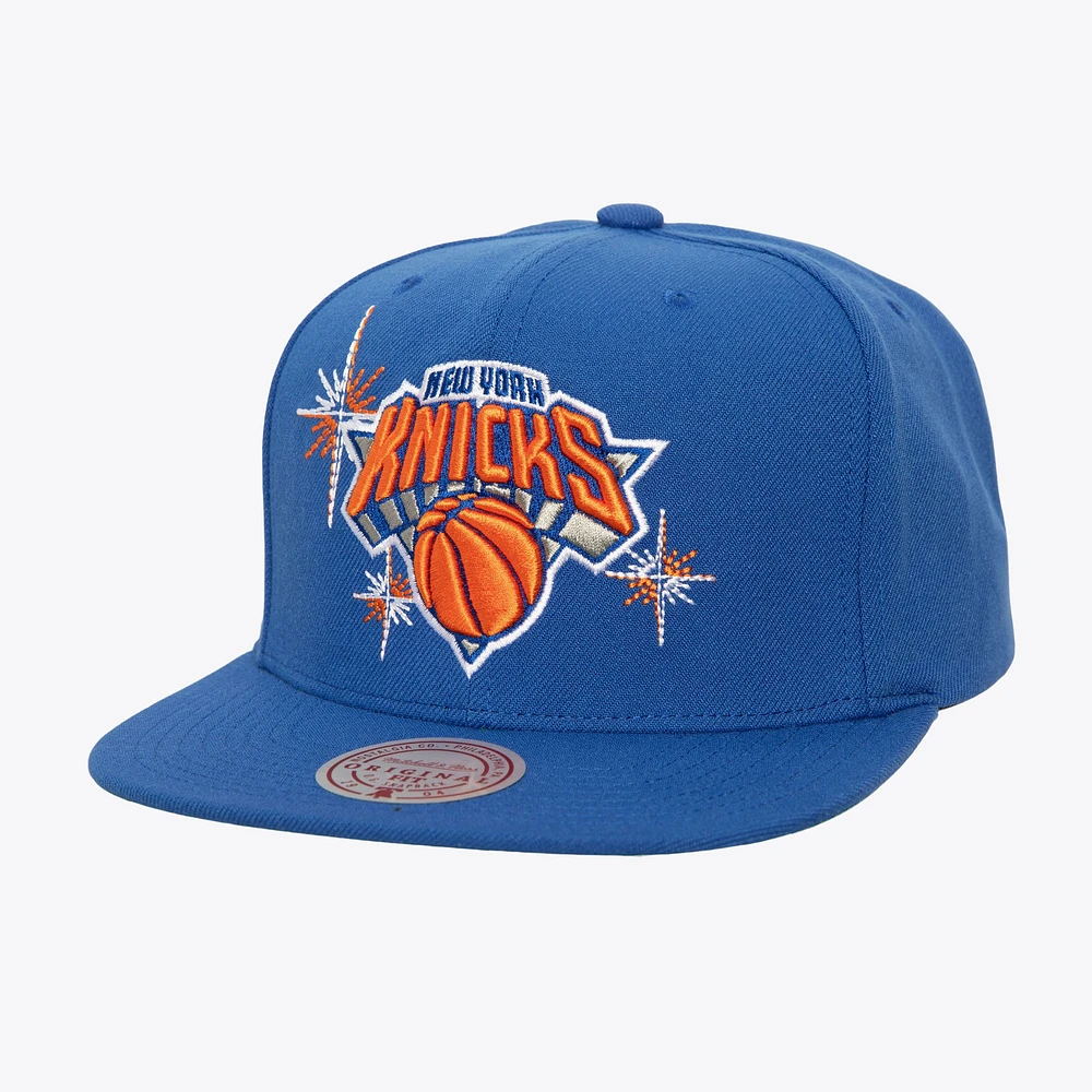 Men's Mitchell & Ness Blue New York Knicks Starlight Snapback Hat