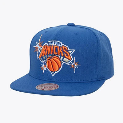 Casquette snapback Starlight bleue pour homme Mitchell & Ness New York Knicks